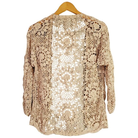 Knit Sheer Cardigan Womens Size S Great Spring and Summer Wear Indiesleaze - Picture 2 of 5